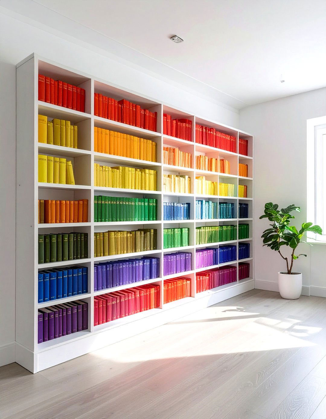 Rainbow book organization - 30 book styling ideas