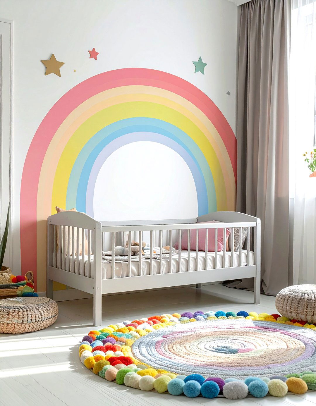 Rainbow wall decal - 30 children's room decor ideas