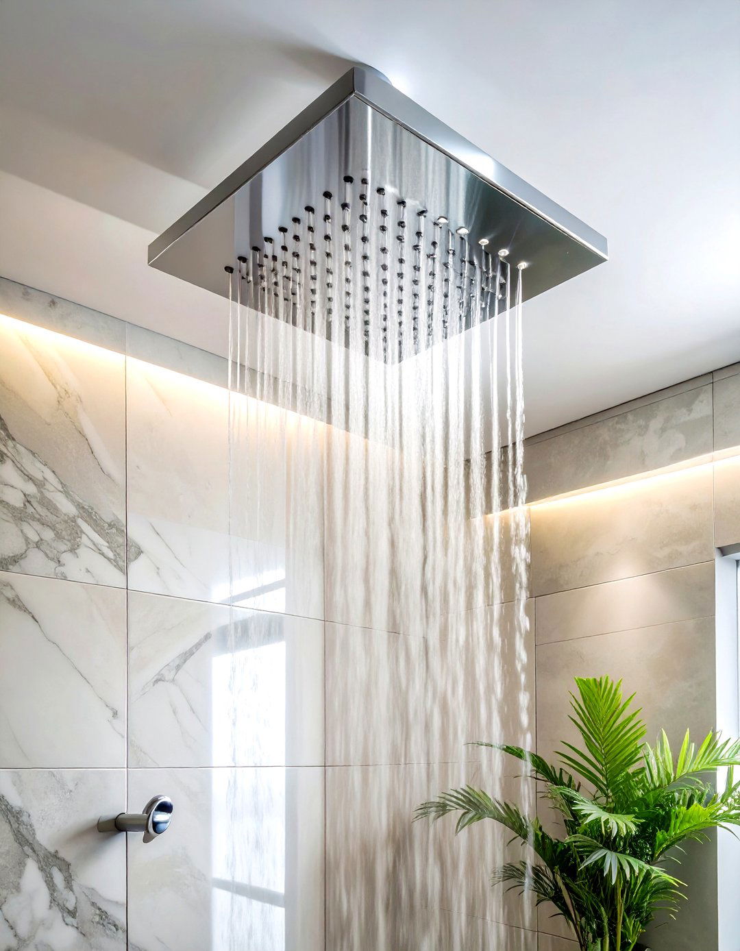Rainfall Shower Head - 30 spec home bathroom ideas