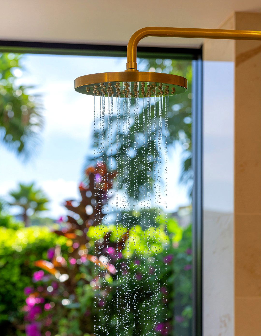 Rainfall Shower Head - 30 relaxing bathroom ideas