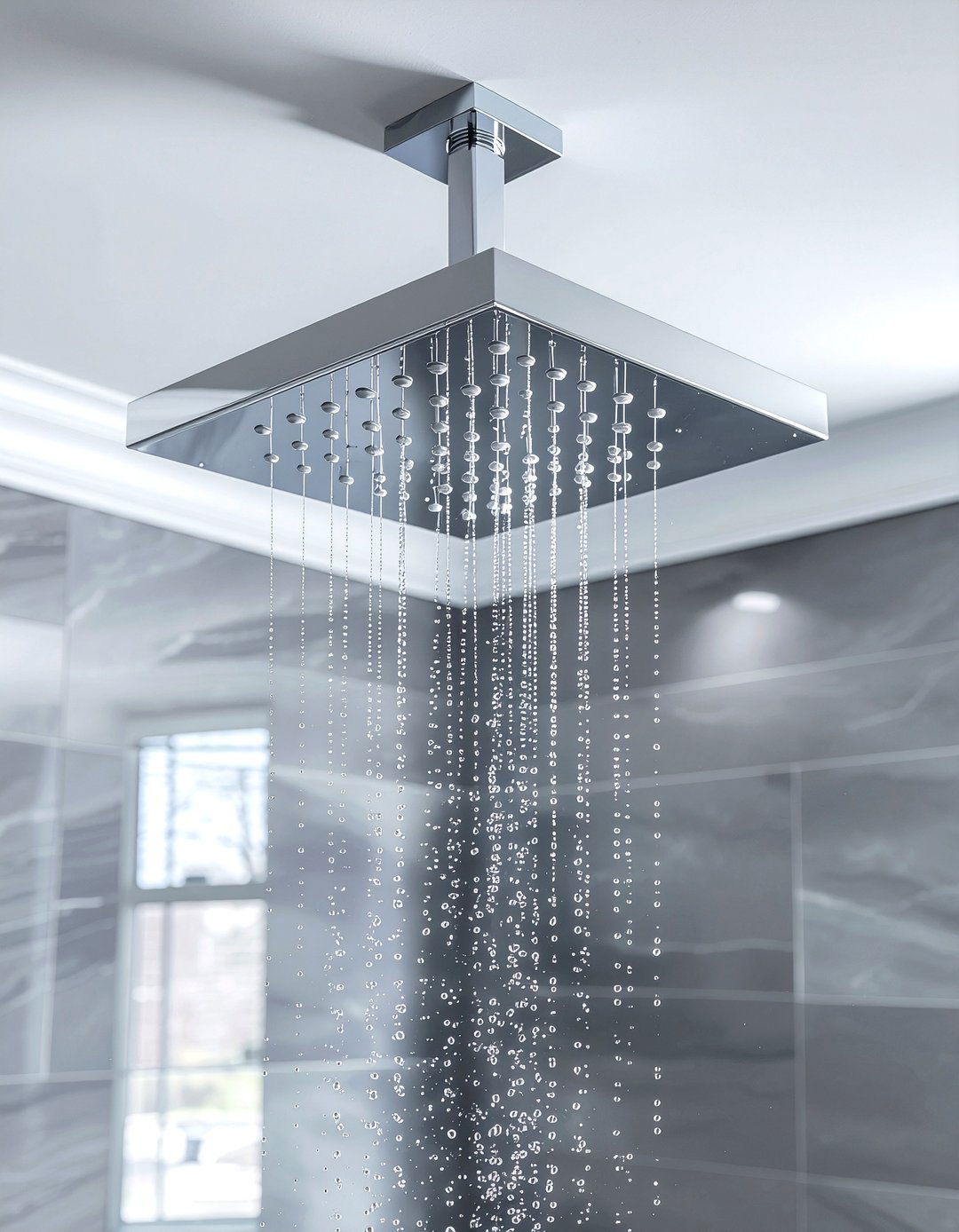 Rainfall Showerhead - 30 bathroom improvement ideas