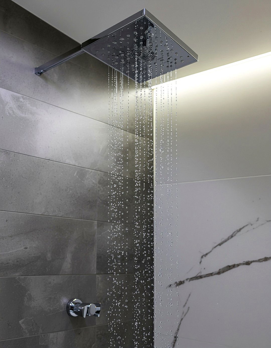 Rainfall shower head upgrade - 30 partial bathroom remodel ideas