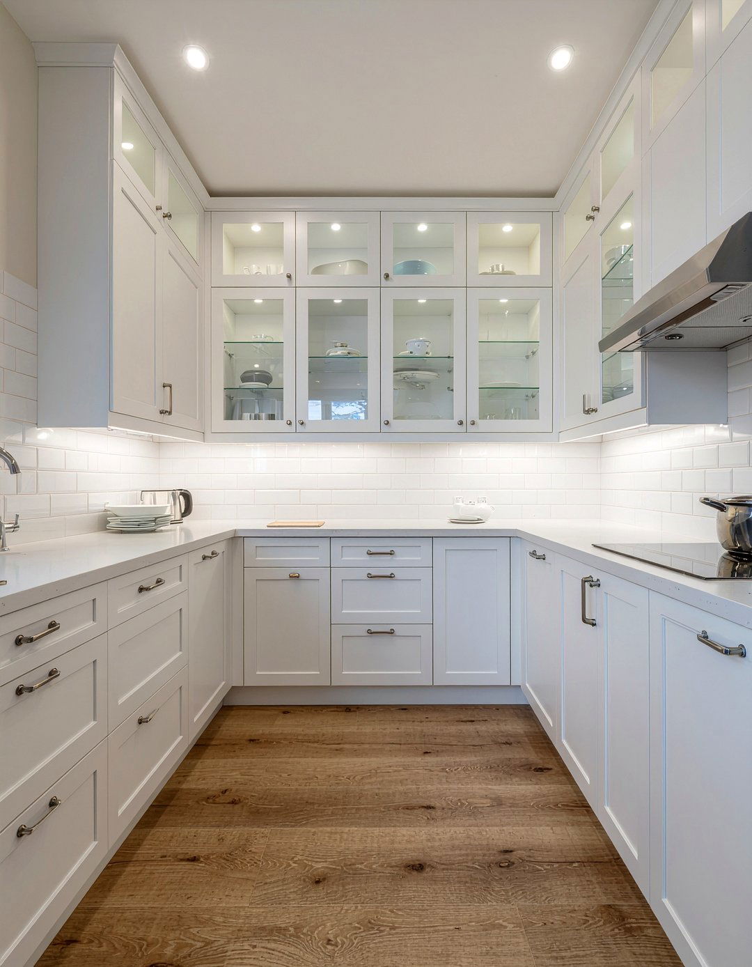 Raised panel cabinets with glass doors - 30 raised panel kitchen cabinet ideas