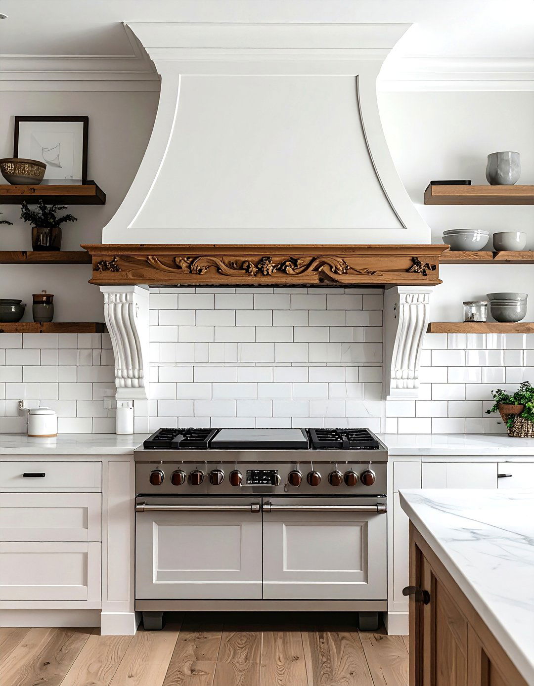 Range Hood Decorative Corbel - 30 kitchen corbel ideas