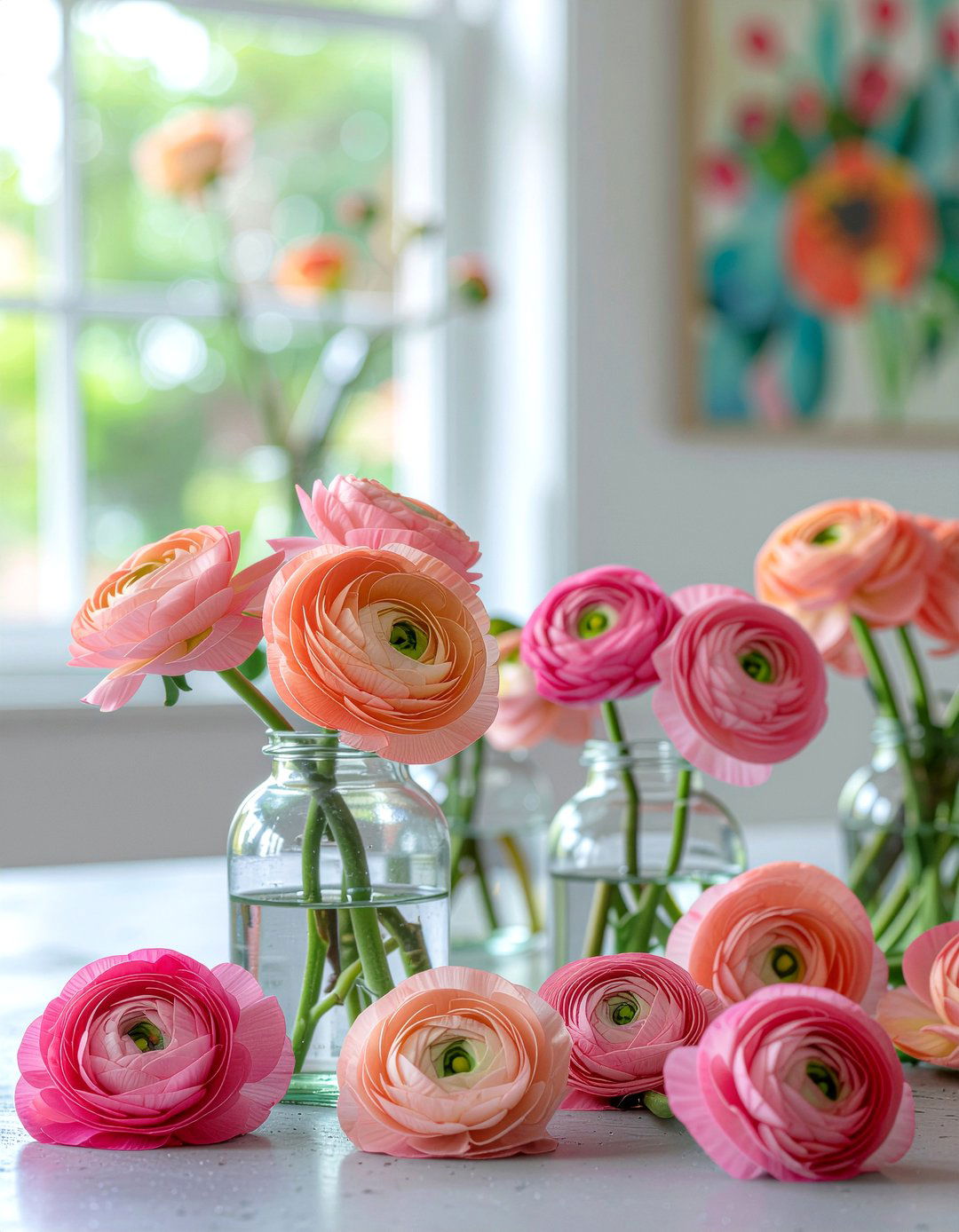 Ranunculus Flower Mix - 30 dining room fresh flower ideas