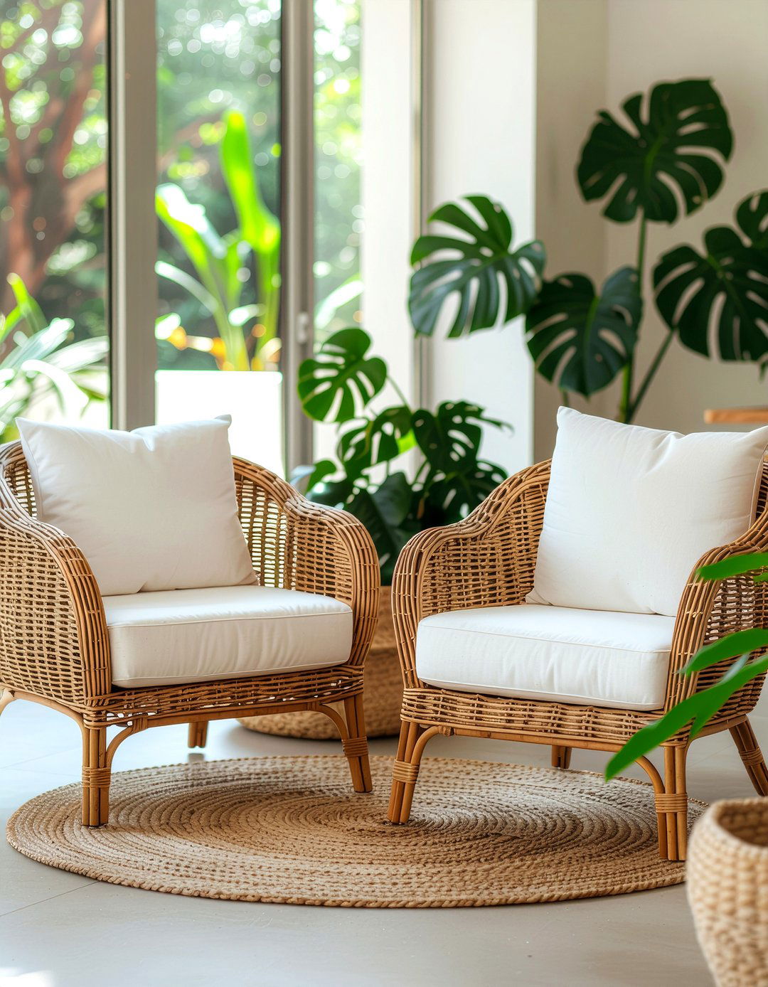 Rattan Accent Furniture - 30 living room refresh ideas