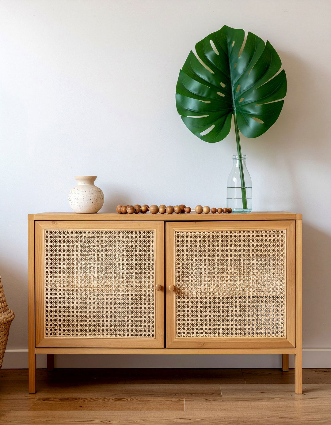 Rattan And Wood Cabinet - 30 living room display cabinet ideas