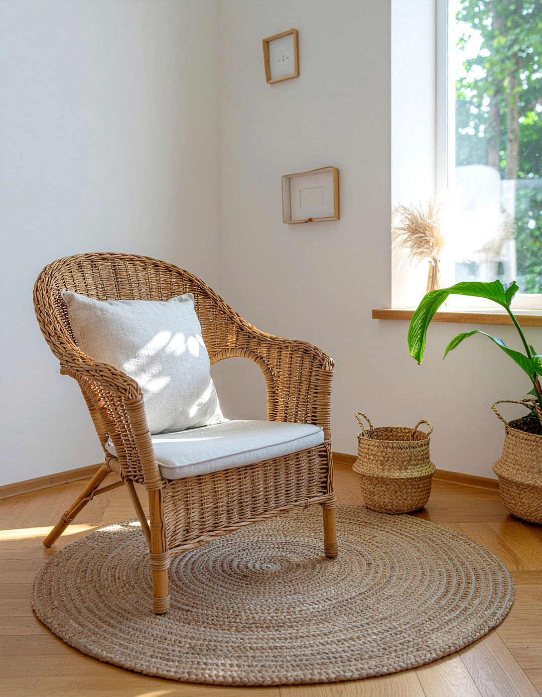 Rattan Armchair Living Room - 30 cozy texture living room ideas