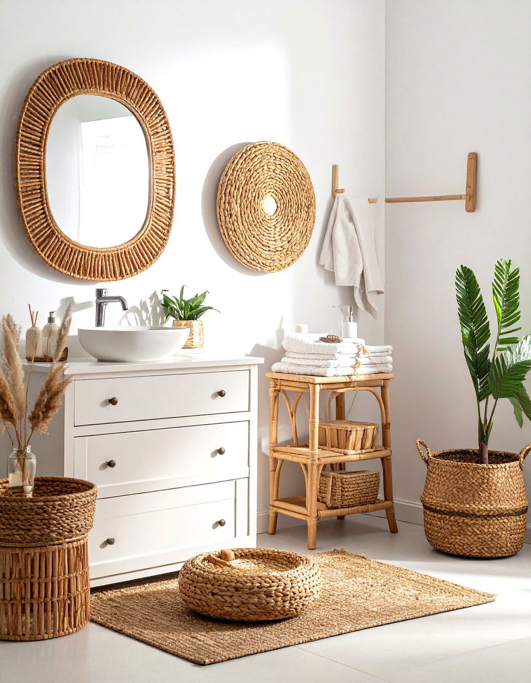 Rattan Bathroom Accessories - 30 natural bathroom ideas