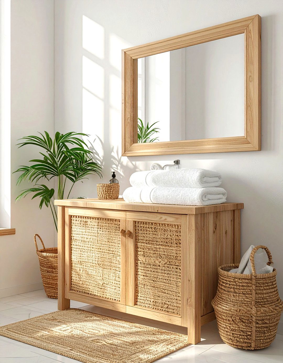 Rattan Bathroom Cabinet - 30 bathroom furniture settings