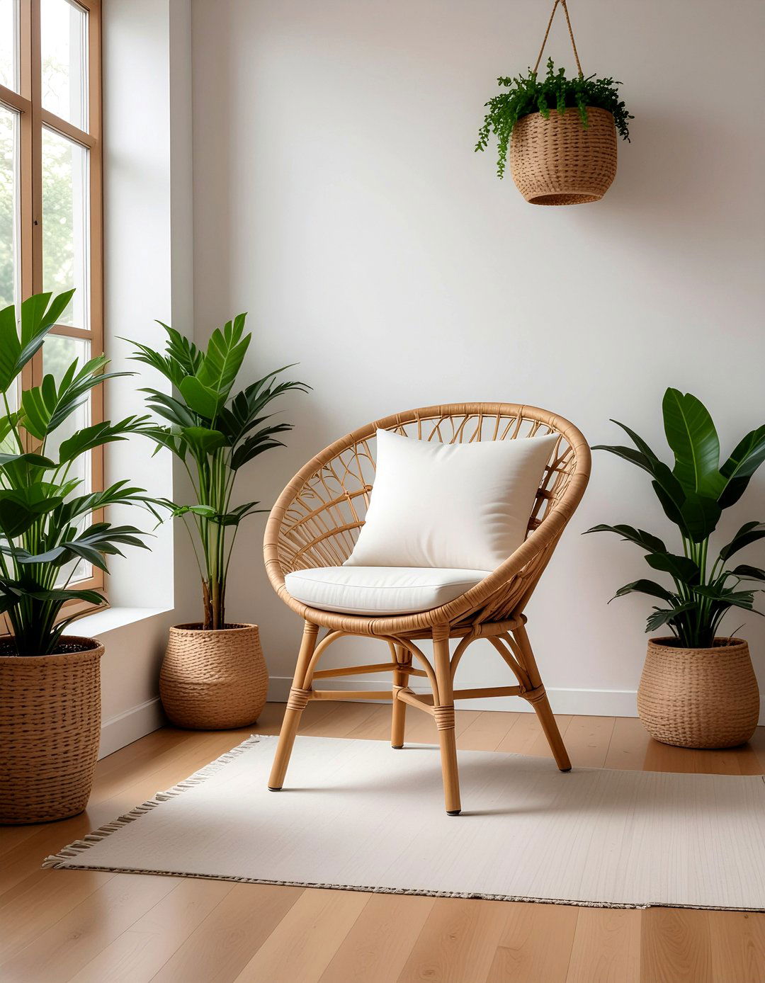 Rattan Chair - 30 living room minimalist furniture ideas