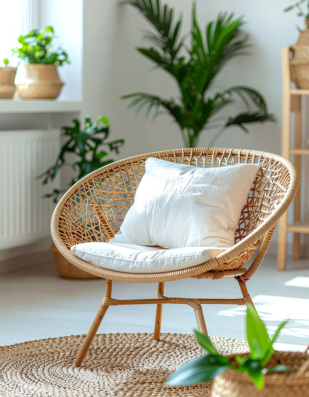 Rattan Chair - 30 textured living room ideas