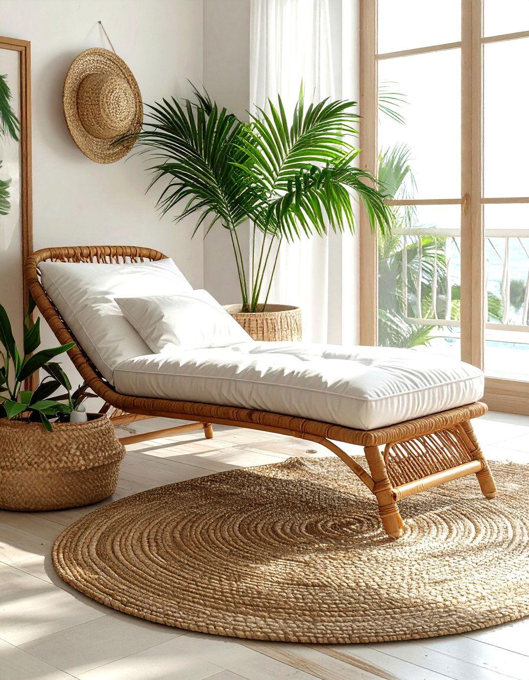 Rattan Chaise Lounge - 30 living room chaise lounge ideas