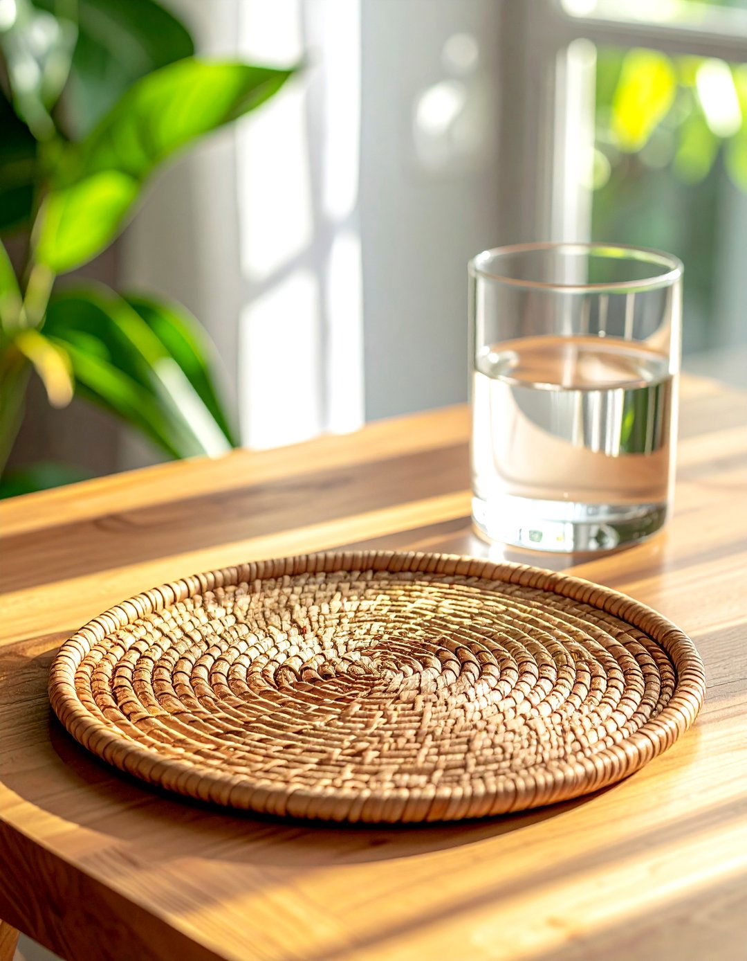 Rattan Coaster - 30 rattan decor ideas
