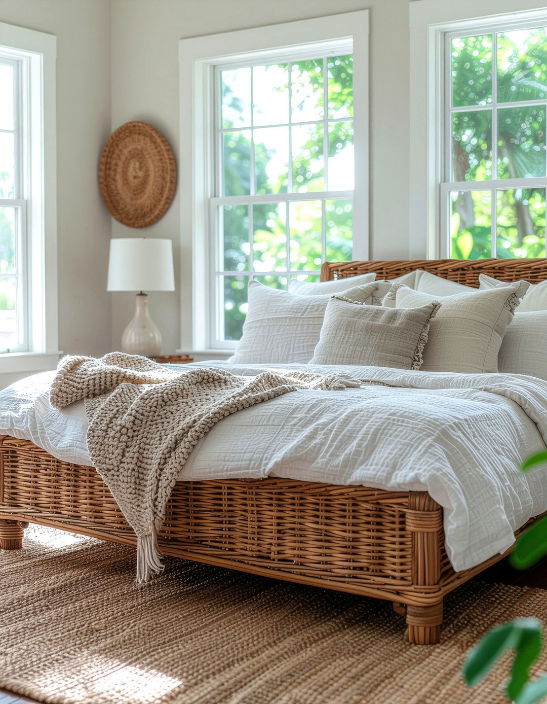 Rattan Daybed - 30 woven bedroom ideas