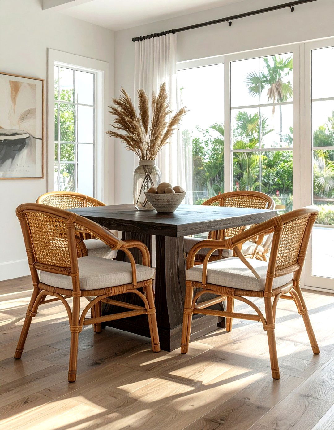 Rattan Dining Chair - 30 natural dining room ideas
