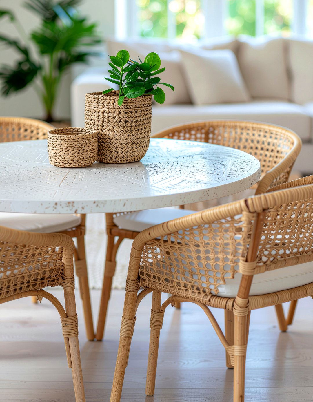 Rattan Dining Chairs - 30 earthy dining room ideas