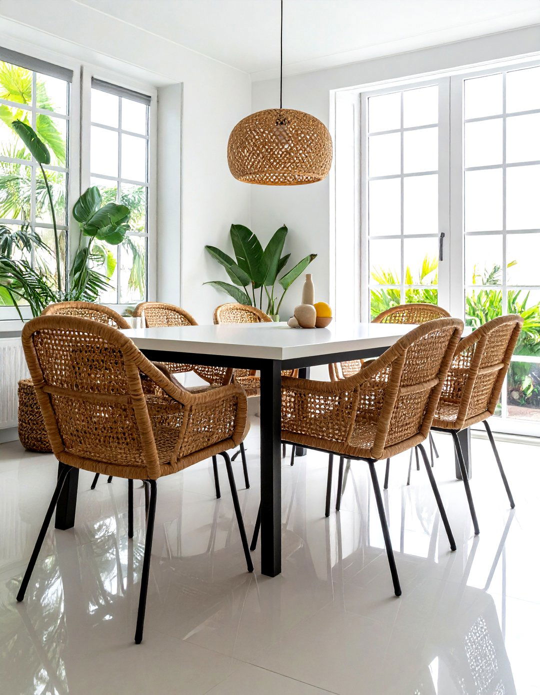 Rattan Dining Chairs - 30 Thai dining room ideas