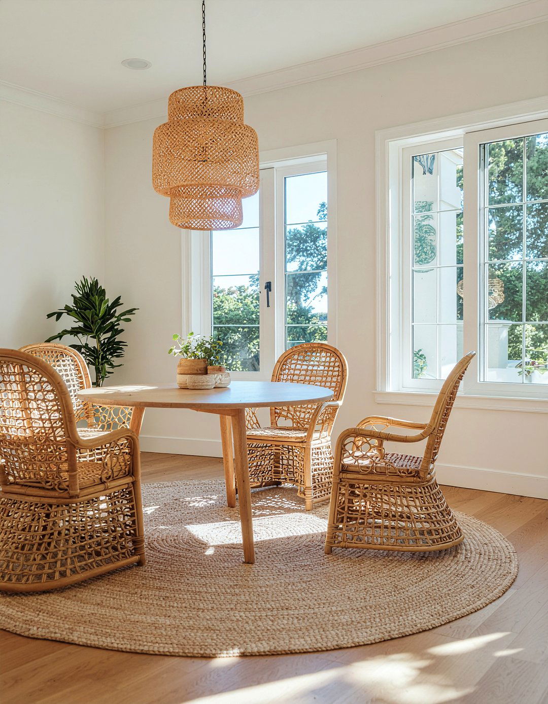 Rattan Dining Furniture - 30 garden-inspired dining room ideas