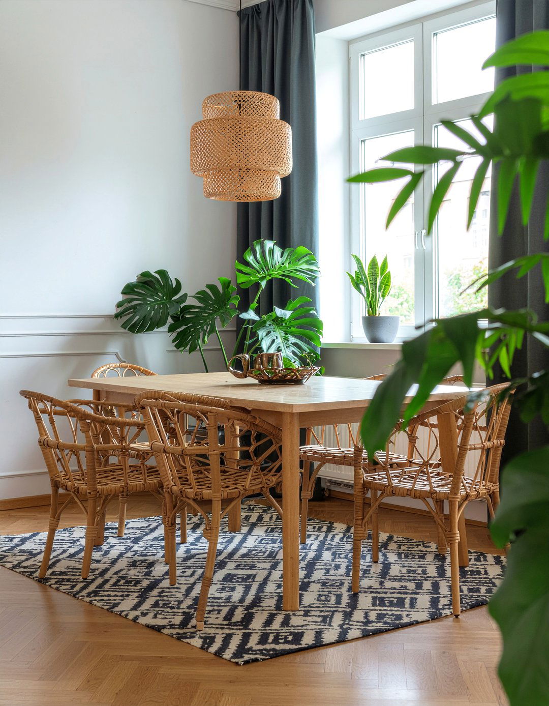 Rattan Dining Furniture - 30 retro dining room ideas