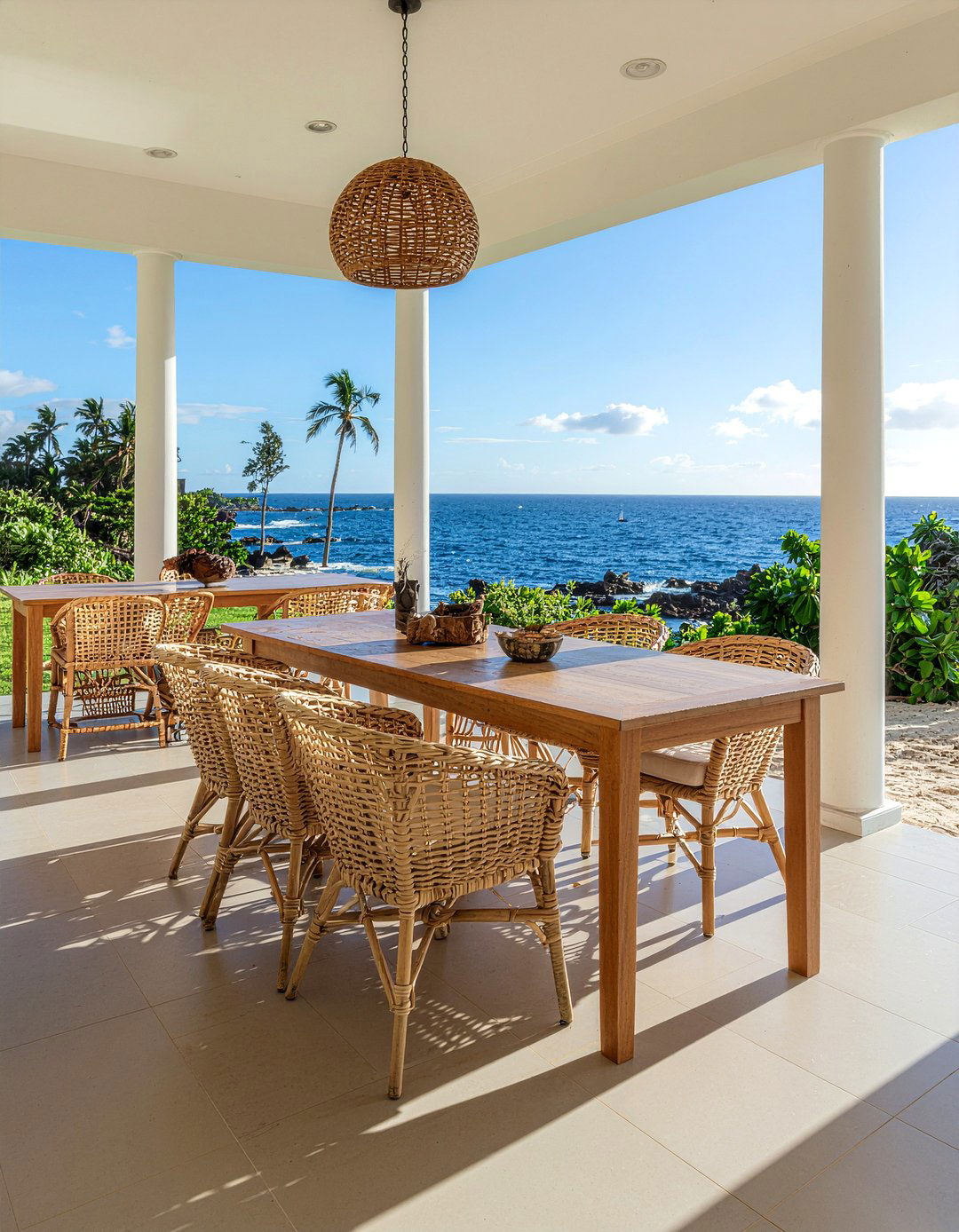 Rattan Dining Furniture - 30 Caribbean dining room ideas