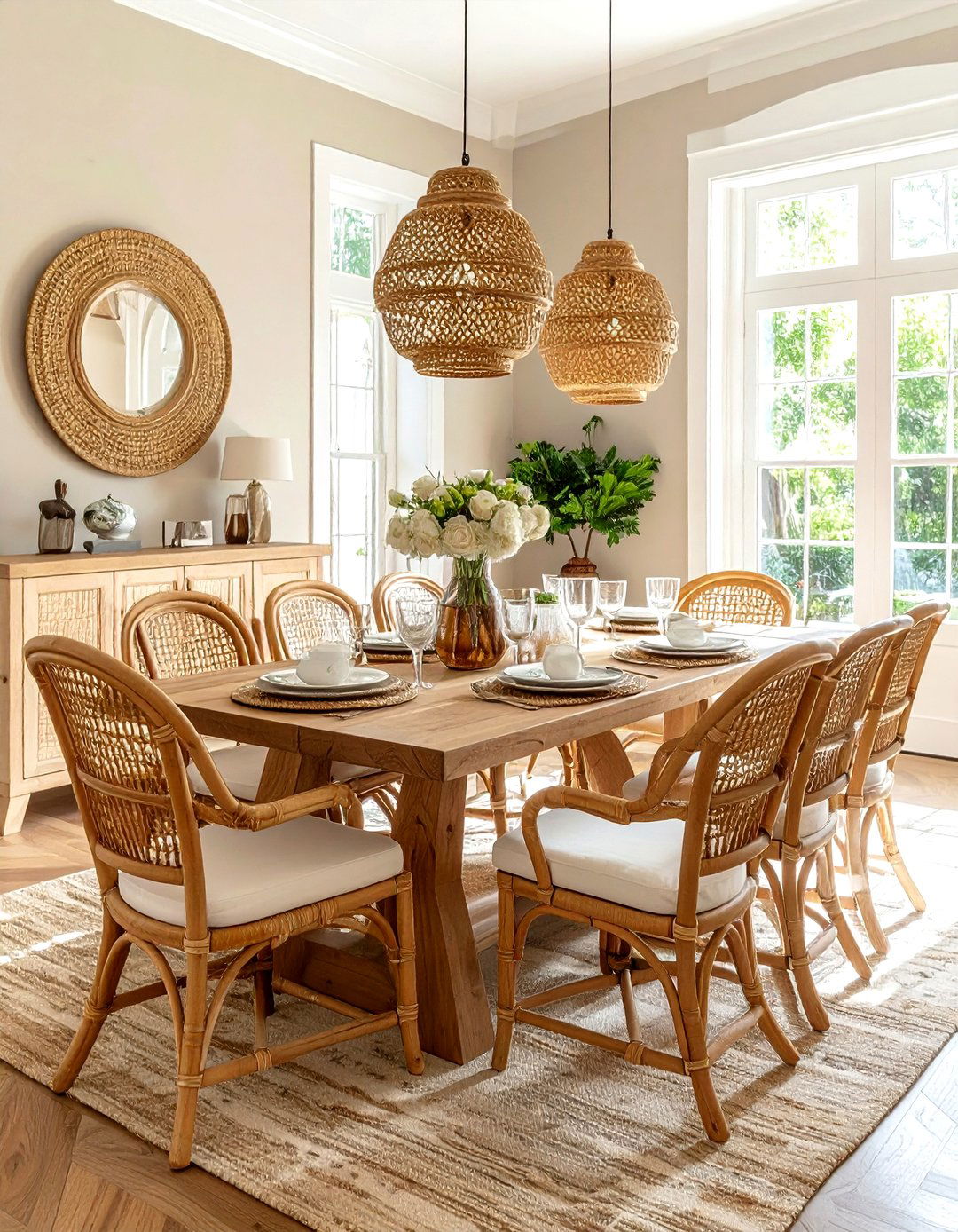 Rattan Dining Room Furniture - 30 Hamptons dining room ideas