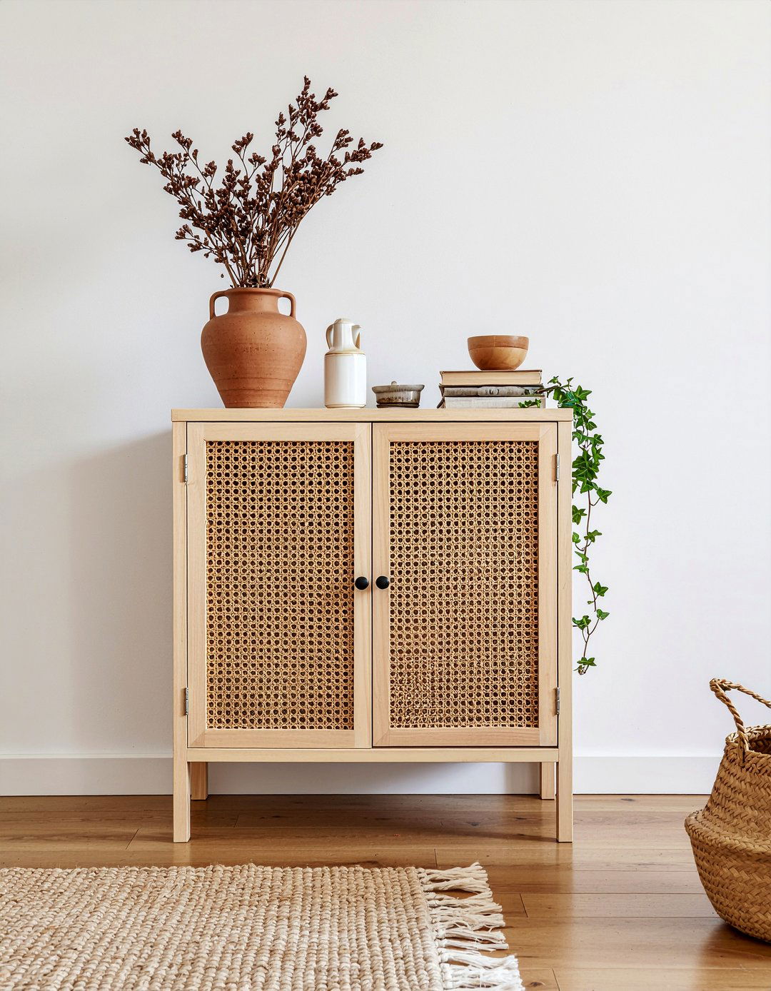 Rattan Door Sideboard - 30 living room sideboard ideas