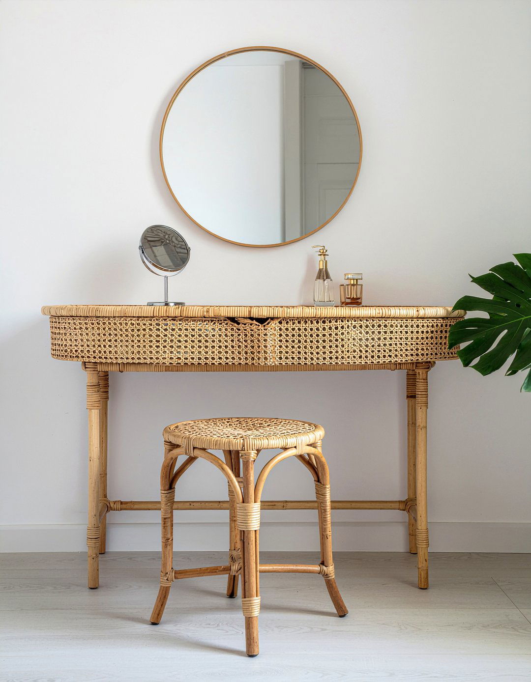 Rattan Dressing Table - 30 rattan bedroom ideas
