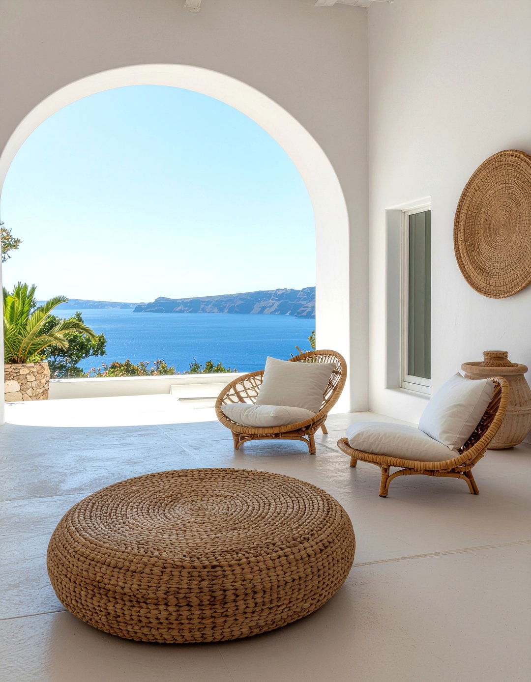 Rattan Furniture Accent - 30 Greek living room ideas