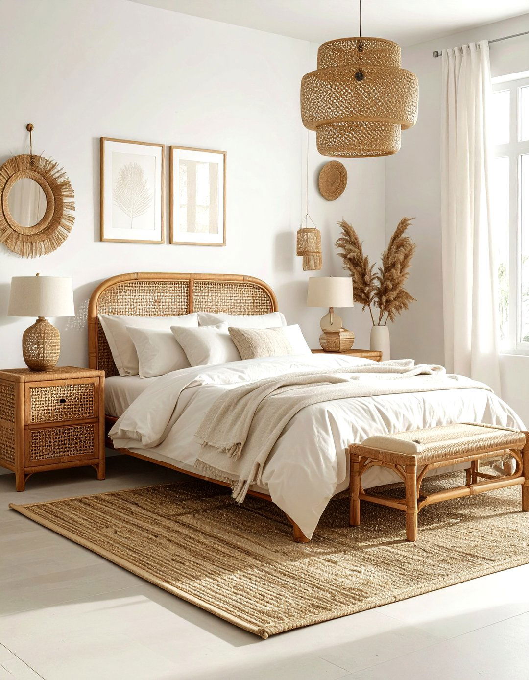 Rattan Furniture Bedroom - 30 coastal cream bedroom ideas