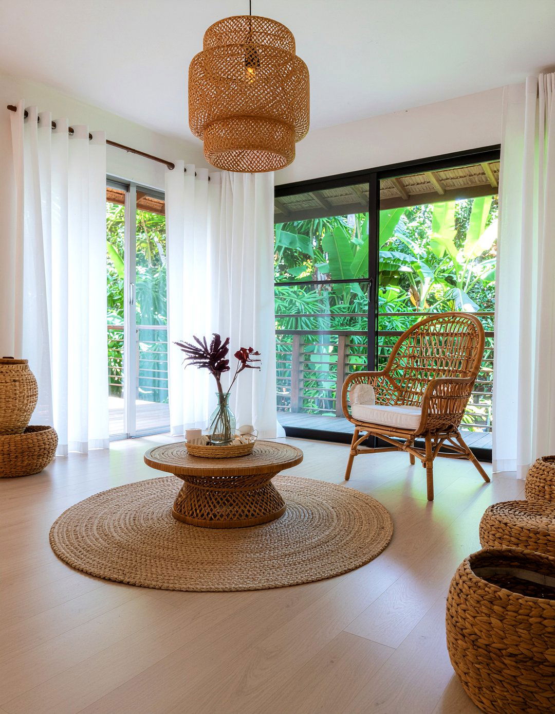 Rattan Furniture Living Room - 30 nature themed living room ideas