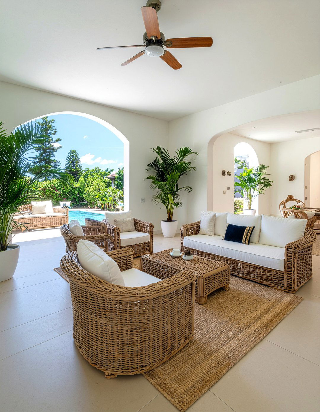 Rattan Furniture - 30 Caribbean living room ideas