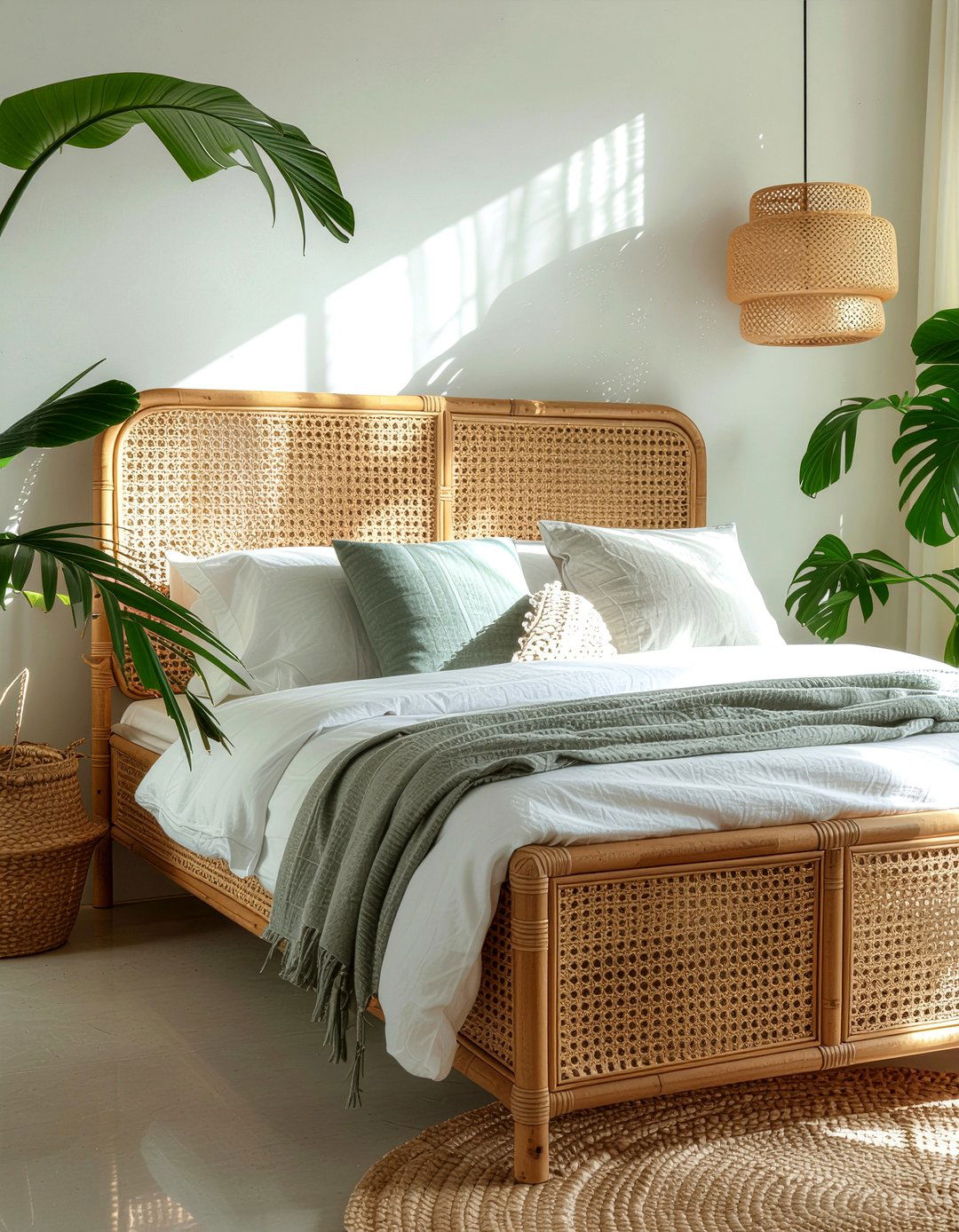Rattan Headboard With Storage - 30 bedroom bookcase headboards