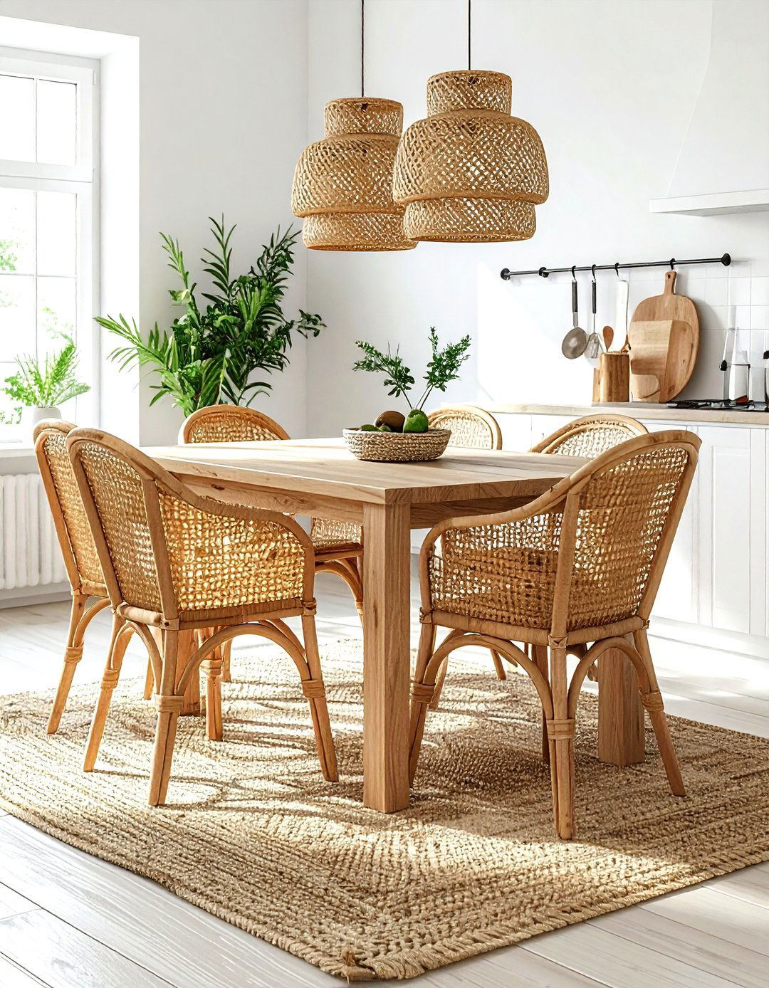 Rattan Kitchen Chairs - 30 kitchen seating ideas