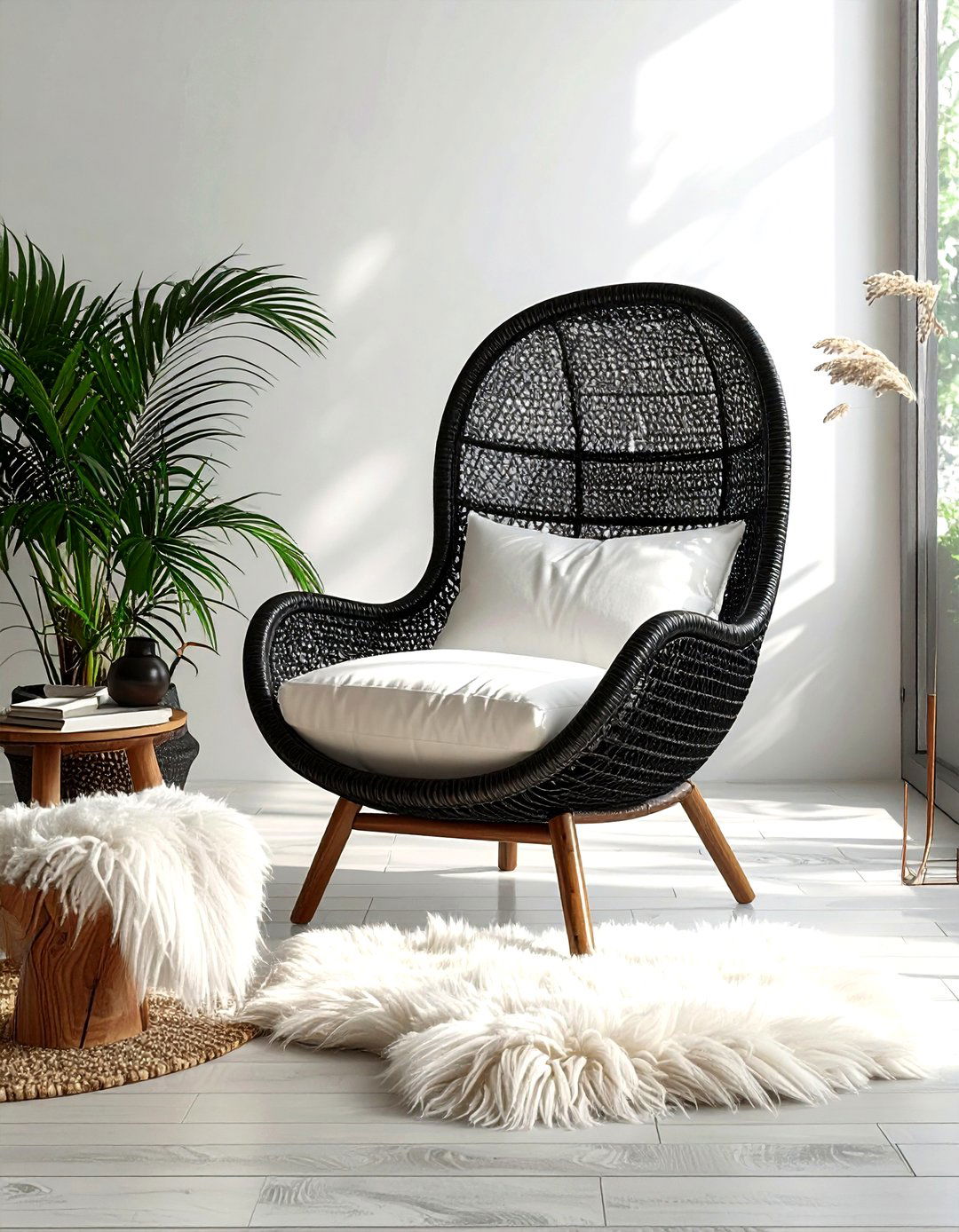 Rattan Lounge Chair - 30 living room modern furniture ideas