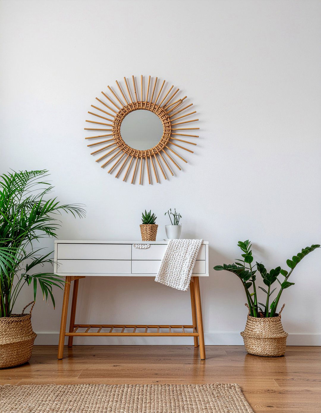 Rattan Mirror - 30 rattan bedroom ideas