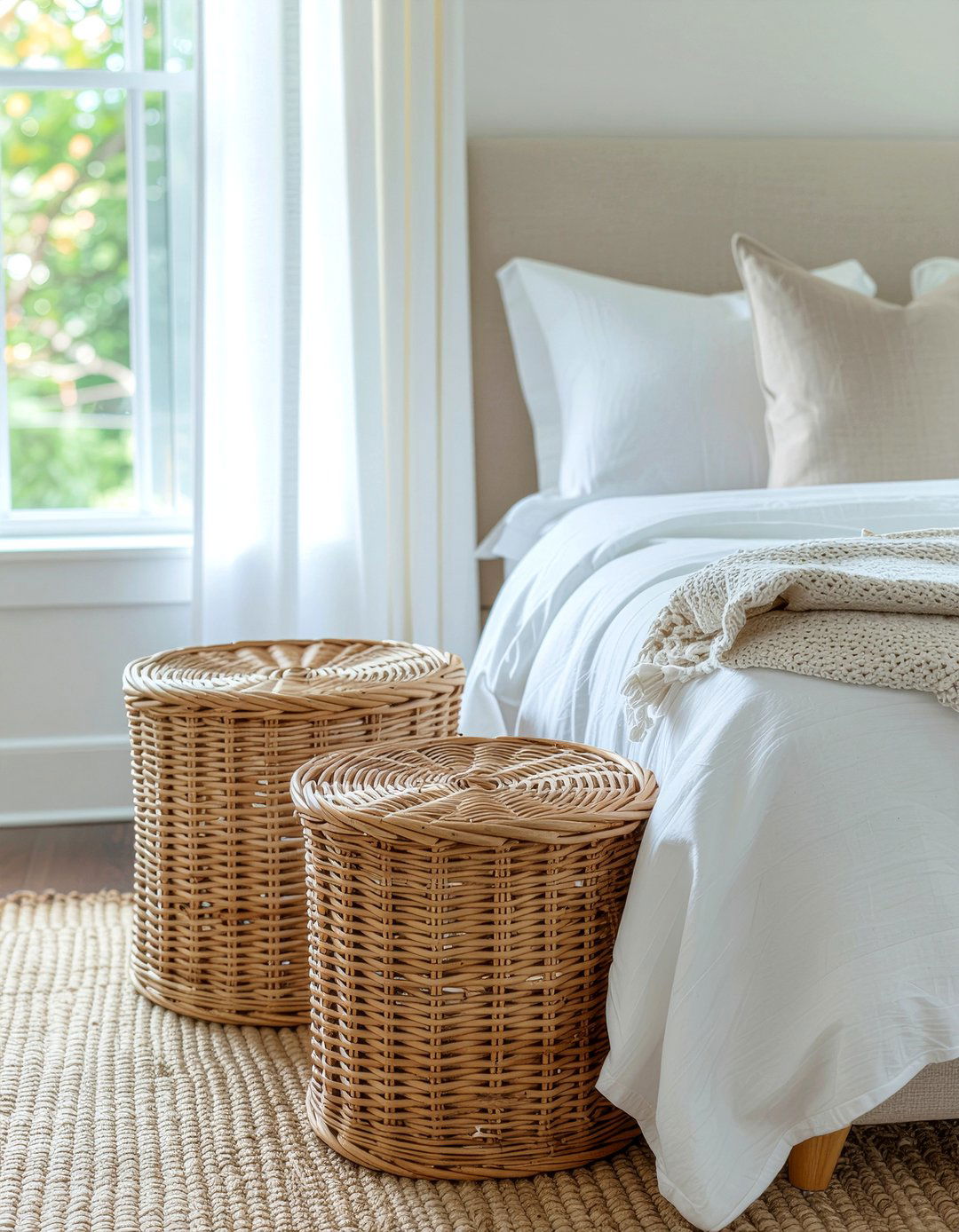 Rattan Nesting Tables - 30 bedroom nesting tables