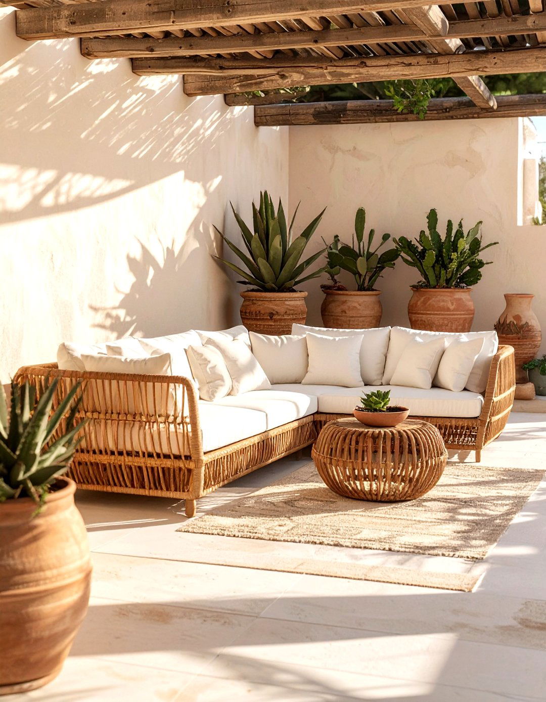 Rattan Patio Furniture - 30 Palm Springs decor ideas