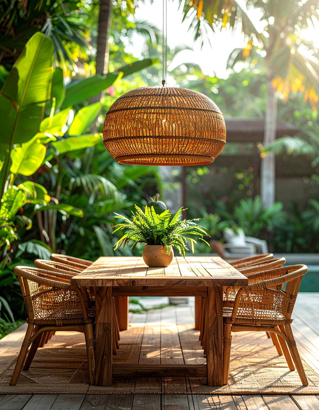 Rattan Pendant Light - 30 pendant light ideas