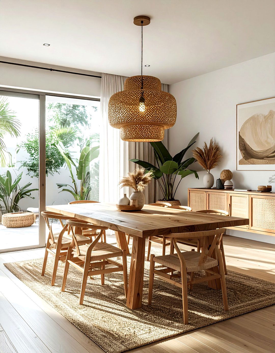 Rattan Pendant Light Dining Room - 30 rattan dining room ideas