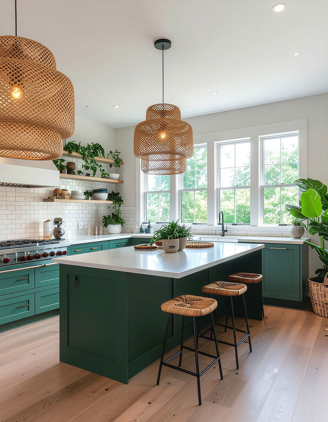 Rattan Pendant Lights Kitchen - 30 modern pendant kitchen ideas