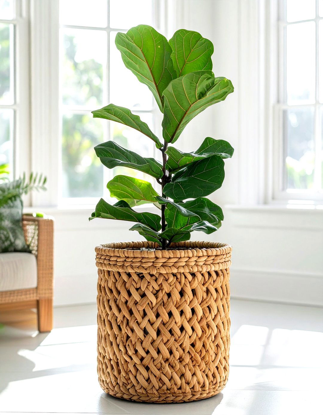 Rattan Plant Cover - 30 decorative basket ideas