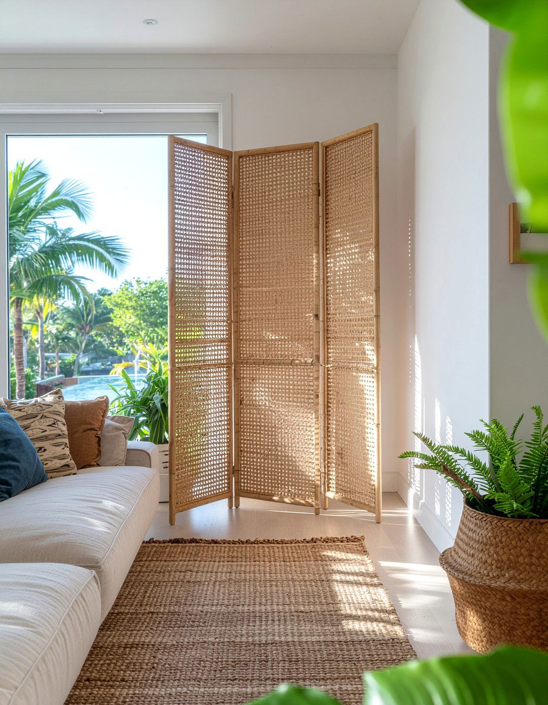 Rattan Room Divider - 30 living room room dividers