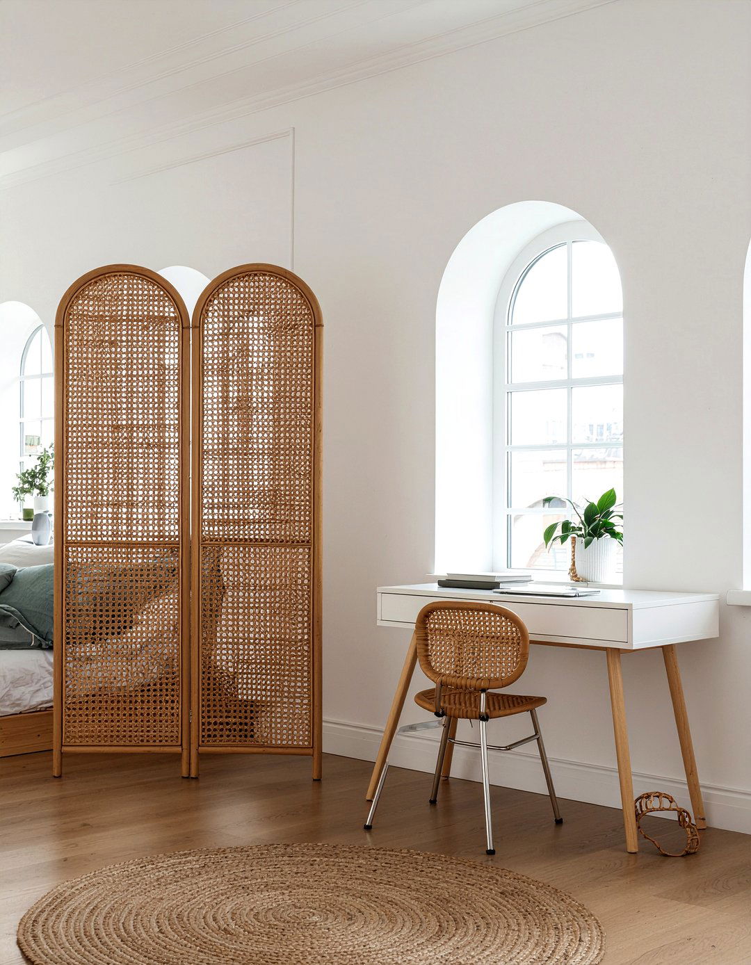 Rattan Room Divider - 30 rattan bedroom ideas