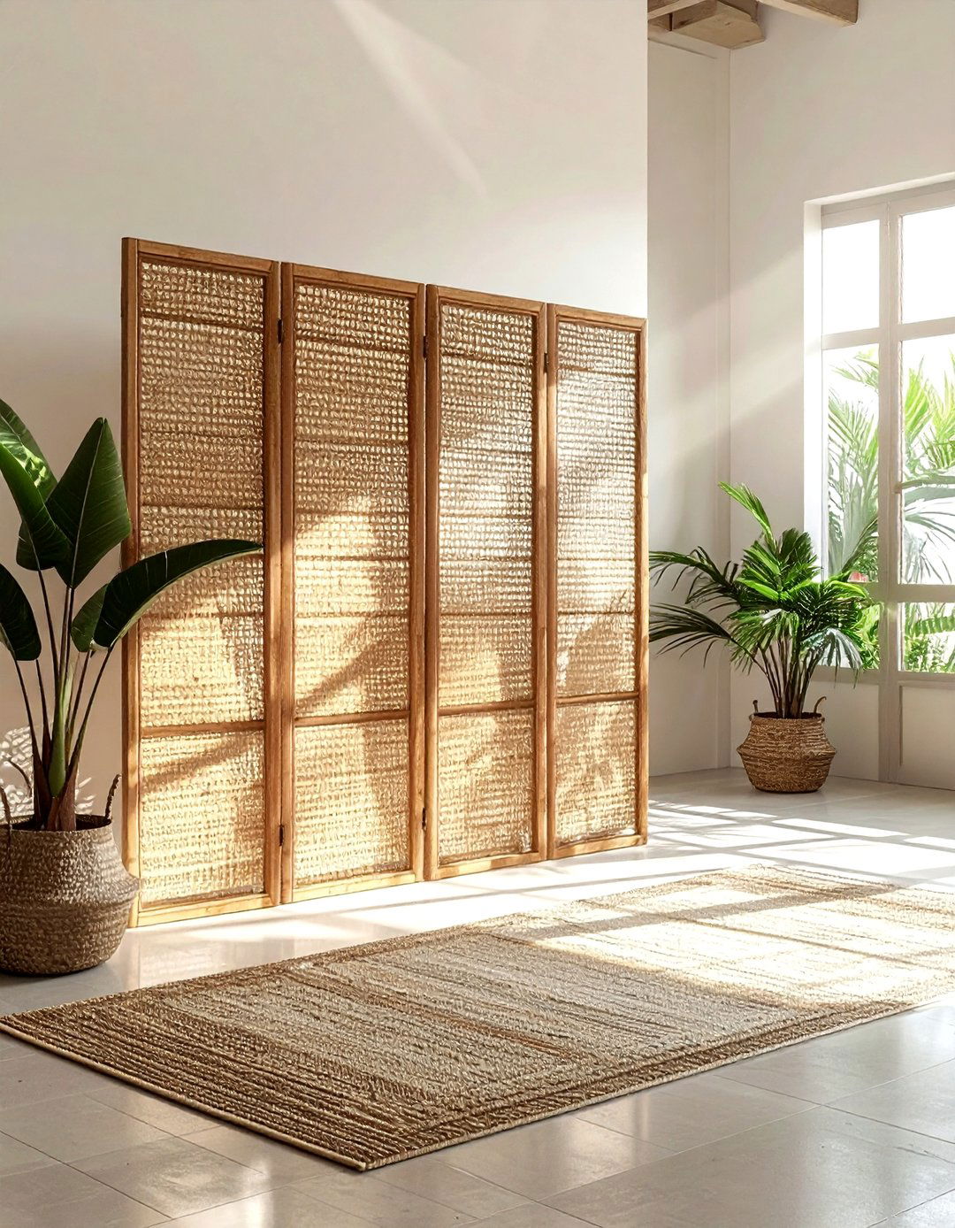 Rattan Room Divider - 30 rattan decor ideas