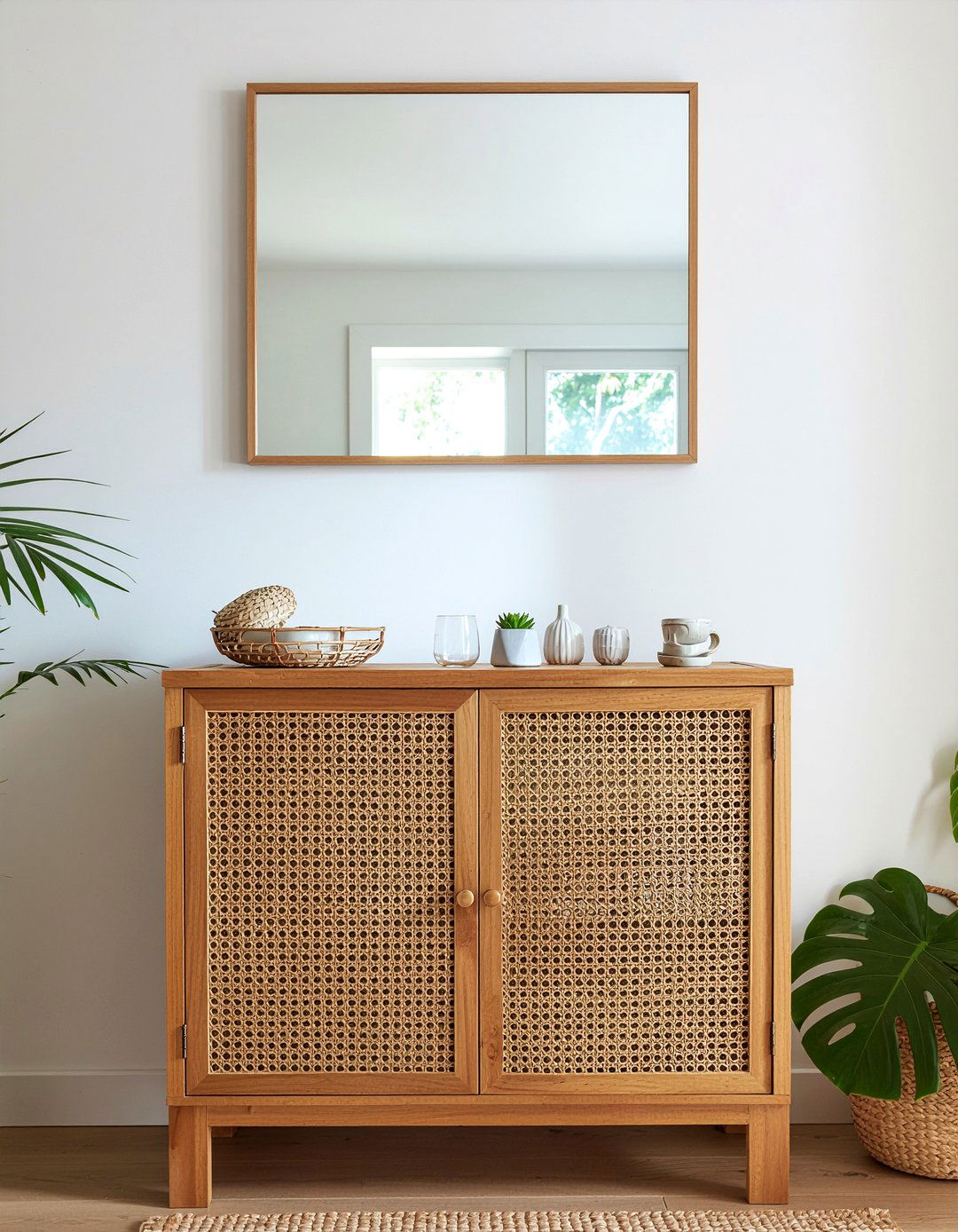 Rattan Sideboard - 30 living room cottage furniture ideas