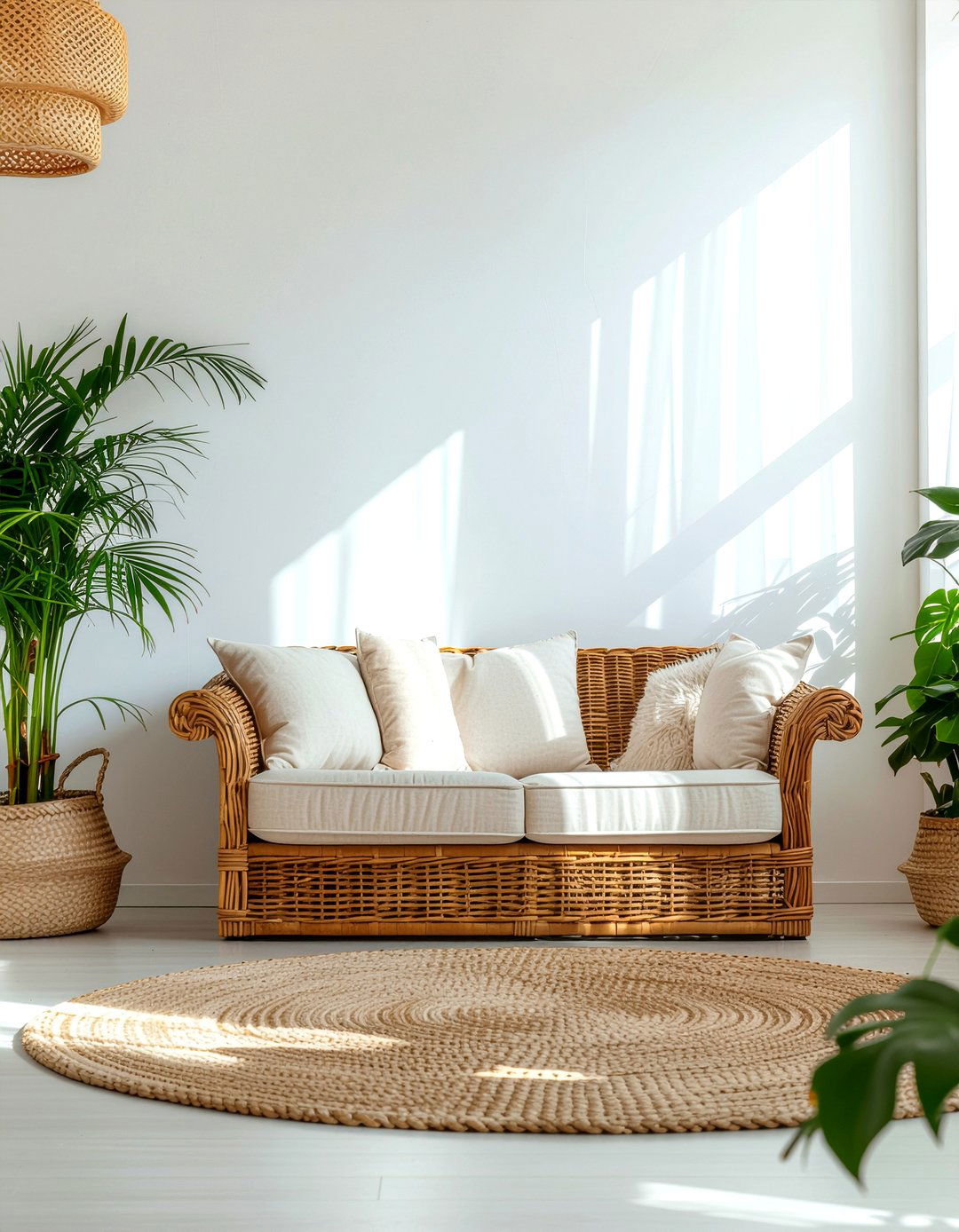 Rattan Sofa - 30 rattan living room ideas