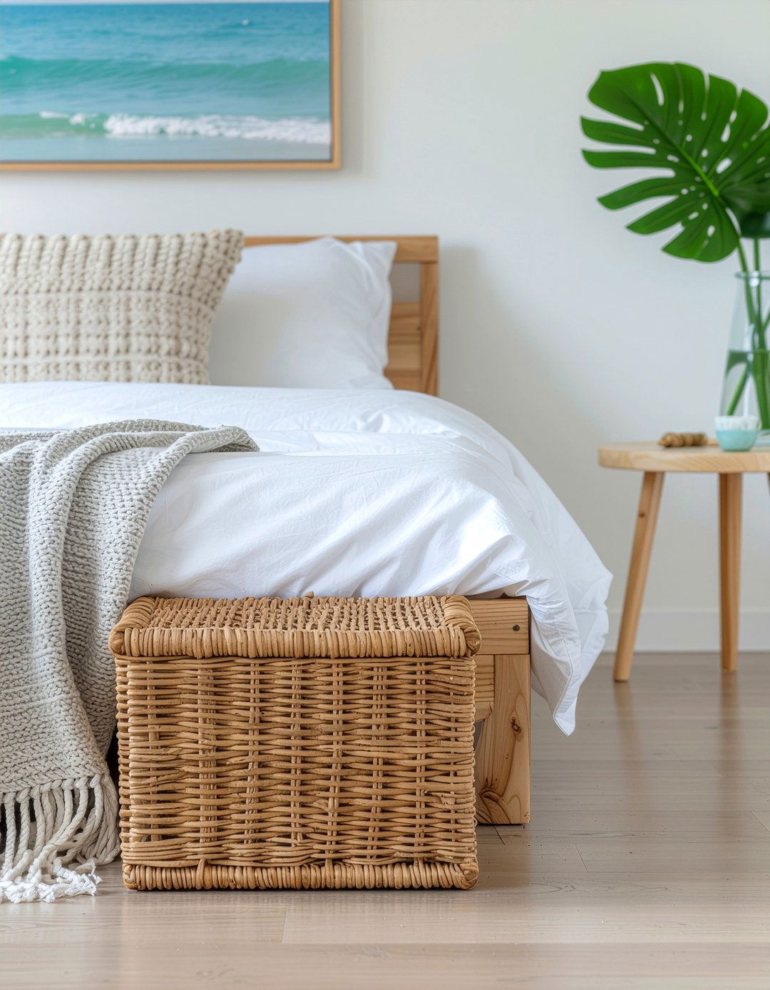 Rattan Storage Chest - 30 bedroom storage chests