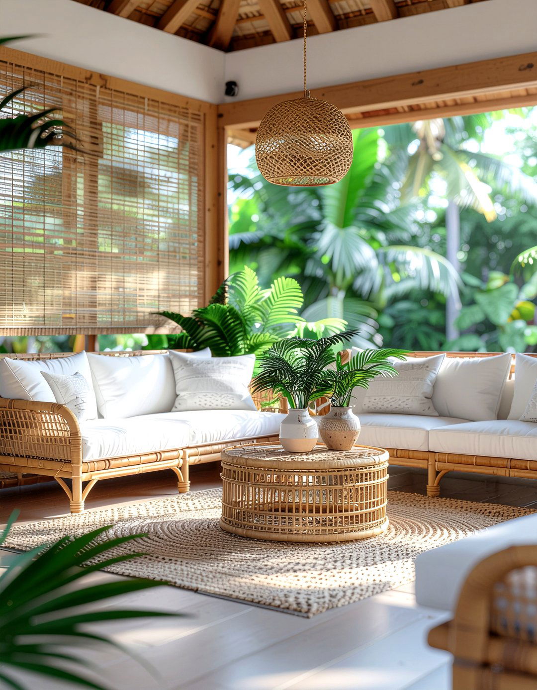 Rattan Sunroom - 30 eclectic decor ideas
