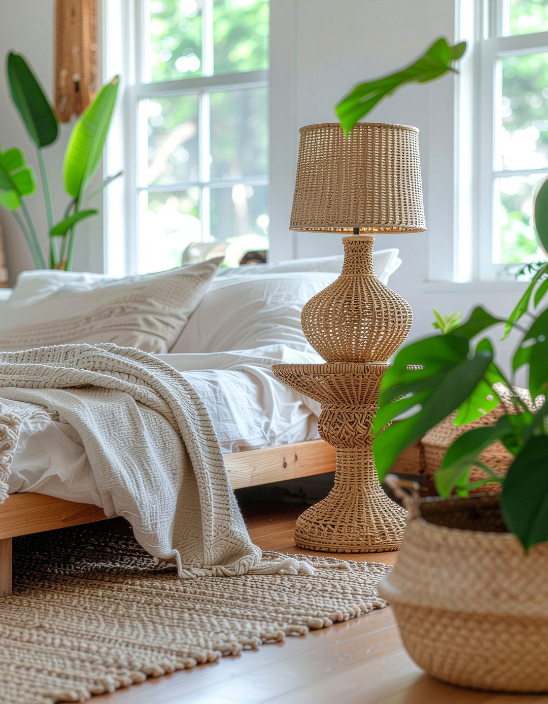 Rattan Table Lamp - 30 bedroom table lamps